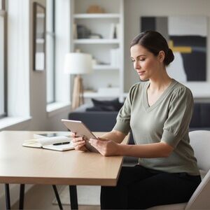 DKNY Olive Green Short Sleeve V-Neck Knit Top